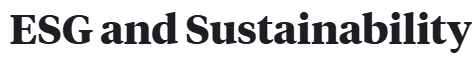 ESG and Sustainability - July 2026 (Live Online Course)